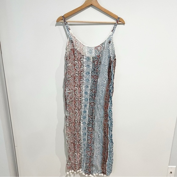 Roller Rabbit August Border Azita Midi Dress in Cloud - Picture 3 of 10